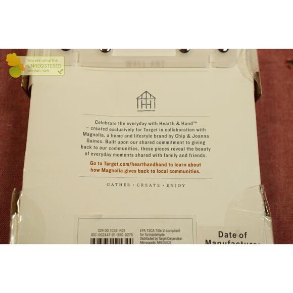 Hearth & Hand with Magnolia 6.5x5.5 Vertical Still Life Bottle Framed Burlap Art - Picture 5 of 6